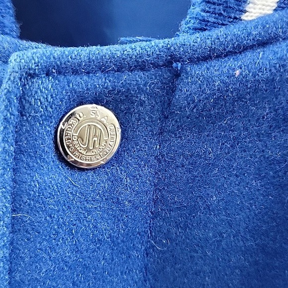 VTG JH Design Wool & Leather  LA Dodgers Bomber Jacket blue /white Men's  5XL - Picture 8 of 11